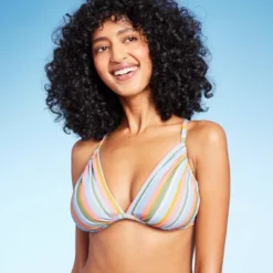 Women's Underwire Bikini Top - Wild Fable™ Multi Lurex Striped -Wild Fable Elegant Shop GUEST 941b837c 2f2f 4f45 bc81 f0c82d98318a