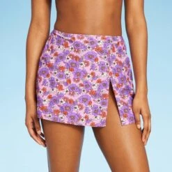 Women's Side-Slit Skirt Swimsuit Cover Up - Wild Fable™ Purple Floral Print 4 Women's Side-Slit Skirt Swimsuit Cover Up - Wild Fable™ Purple Floral Print -Wild Fable Elegant Shop GUEST 953bd48a 54ba 46d4 9db5 3ade223fe88a