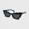 Wavy Cateye Sunglasses - Wild Fable™ Black