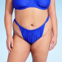 Women's Mid-Rise Cheeky High Leg Bikini Bottom - Wild Fable™ Blue -Wild Fable Elegant Shop GUEST 9732027b 0efc 47c9 a00e 458bf5683679