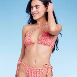 Women's U Bralette Multiway Bikini Top - Wild Fable™ Orange Tile Print -Wild Fable Elegant Shop GUEST 9ae2c4fa 6a12 4c17 9492 adbb31b8d21f