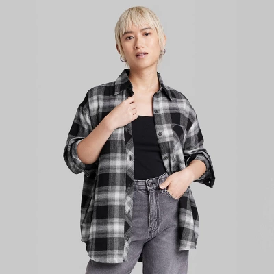Women's Oversized Button-Down Flannel Shirt - Wild Fable™ Plaid Women's Oversized Button-Down Flannel Shirt - Wild Fable™ Plaid -Wild Fable Elegant Shop GUEST 9bf1adeb 0577 4155 a7ac 83f1cadc748f