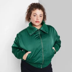 Women's Satin Bomber Jacket - Wild Fable™ -Wild Fable Elegant Shop GUEST 9e44b0ce 00b4 48bf 9ce3 4186960fc830