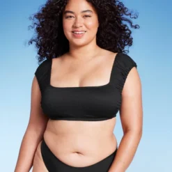 Women's Cap Sleeve Smocked Bralette Bikini Top - Wild Fable™ -Wild Fable Elegant Shop GUEST a143359d 31a7 4be1 b11f af4e9a1b274a