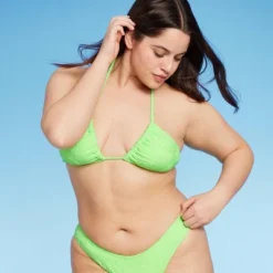 Women's Terry Textured U-Neck Multi-Way Bralette Bikini Top - Wild Fable™ Tropical Green -Wild Fable Elegant Shop GUEST a309b754 293d 4983 8e44 cd10635dae70