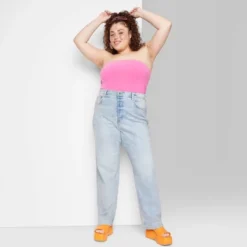 Women's Super-High Rise Distressed Straight Jeans - Wild Fable™ Light Wash -Wild Fable Elegant Shop GUEST a54007a5 e913 496f 9b1f d4ca567c83b3