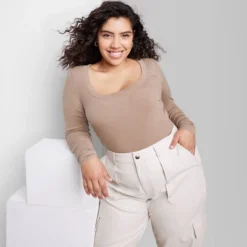 Women's Long Sleeve Scoop Neck T-Shirt - Wild Fable™ -Wild Fable Elegant Shop GUEST a5dd652b 0e77 4f7f a8cd c1cf4b55d56a