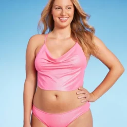 Women's Cowl Neck Longline Bralette Bikini Top - Wild Fable™ Pink Shine -Wild Fable Elegant Shop GUEST a8d93a97 e304 41c3 8490 f8d019db0d5c