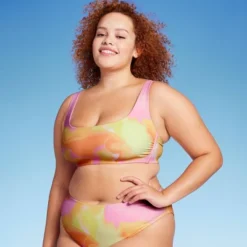 Women's Bralette Bikini Top - Wild Fable™ Pink/Orange/Yellow Tie-Dye -Wild Fable Elegant Shop GUEST a9578fad 9064 46a5 bc5a b7a7d7e57e3a