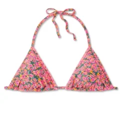 Women's Crochet Trim Triangle Bikini Top - Wild Fable™ Pink Floral Print 4 Women's Crochet Trim Triangle Bikini Top - Wild Fable™ Pink Floral Print -Wild Fable Elegant Shop GUEST aa5c6afe 2ba2 4979 9d64 7eb22dd0aeb1