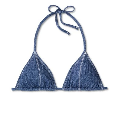 Women's Denim Textured Triangle Bikini Top - Wild Fable™ Denim Blue Women's Denim Textured Triangle Bikini Top - Wild Fable™ Denim Blue -Wild Fable Elegant Shop GUEST ac1aa9ae 97bf 4e91 b382 0beb69ad8141
