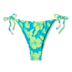 Women's Adjustable Coverage Bikini Bottom - Wild Fable™ Blue/Green Tropical Print -Wild Fable Elegant Shop GUEST ac2f67ed 85fe 4e62 809c 2c43ccca279d