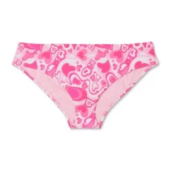 Women's Cheeky Bikini Bottom - Wild Fable™ Pink Heart Print -Wild Fable Elegant Shop GUEST adaa046c 9855 4617 8684 f6260cc44412