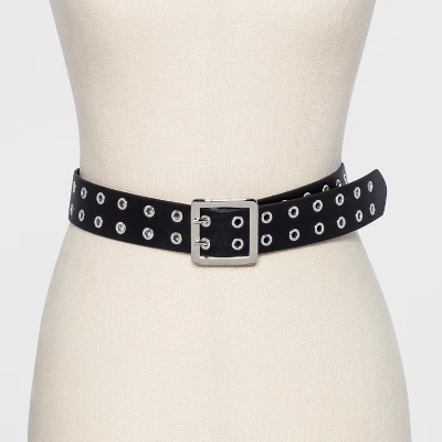 Women's Double Laser Cut Adjustable Western Grommet Belt - Wild Fable™ Black Women's Double Laser Cut Adjustable Western Grommet Belt - Wild Fable™ Black -Wild Fable Elegant Shop GUEST af520138 06e5 4da1 a457 4881b9d6b27b