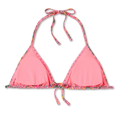 Women's Crochet Trim Triangle Bikini Top - Wild Fable™ Pink Floral Print Women's Crochet Trim Triangle Bikini Top - Wild Fable™ Pink Floral Print -Wild Fable Elegant Shop GUEST b3e0f764 9482 48be baf1 ef039b58c8f7