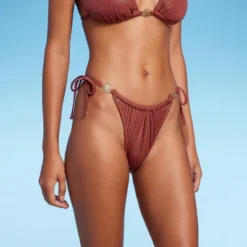 Women's Side-Tie Adjustable Extra High Leg Lurex Plisse Textured Bikini Bottom - Wild Fable™ 4 Women's Side-Tie Adjustable Extra High Leg Lurex Plisse Textured Bikini Bottom - Wild Fable™ -Wild Fable Elegant Shop GUEST b5eb4449 84e1 45d3 acac 1436466cfa2e