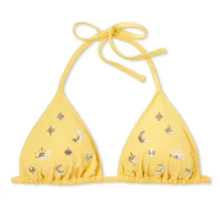 Women's Sequin Detail Triangle Bikini Top - Wild Fable™ Yellow -Wild Fable Elegant Shop GUEST bc6a310a 7f77 4eab 8956 8f62fc4e502c