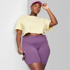 Women's High-Rise Polyester Bike Shorts - Wild Fable™ -Wild Fable Elegant Shop GUEST bc8275e7 b2ea 4983 a816 1a894b9e3e22