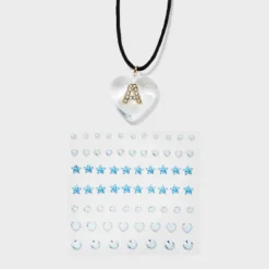 Acrylic Heart With Face Gems Pendant Necklace - Wild Fable™ Clear/Black -Wild Fable Elegant Shop GUEST c032d99b 3eba 44b6 85ad 02cdde377fb0