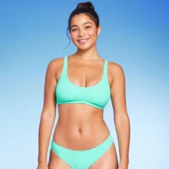 Women's Pucker Textured Bralette Bikini Top - Wild Fable™ Sea Green -Wild Fable Elegant Shop GUEST cd6b62e2 82c7 4f69 aa9a 800c40945c8a