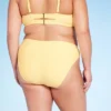 Women's Side-Tie Mid-Rise Cheeky High Leg Bikini Bottom - Wild Fable™ Yellow