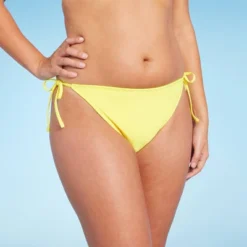 Women's Side-Tie Cheeky Bikini Bottom - Wild Fable™ Yellow -Wild Fable Elegant Shop GUEST d64511ec 214e 480d bbb0 3278b8657618