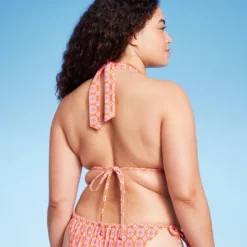 Women's U Bralette Multiway Bikini Top - Wild Fable™ Orange Tile Print -Wild Fable Elegant Shop GUEST dc665877 e46b 4efb 8fcb 02aa3b1c3628