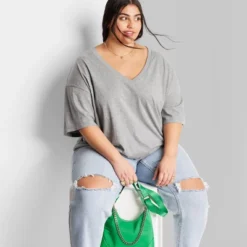 Women's Short Sleeve Relaxed Fit V-Neck T-Shirt - Wild Fable™ -Wild Fable Elegant Shop GUEST de2f8a46 b446 4432 bdf2 c15fe5d5e799