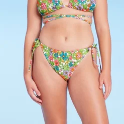 Women's Side-Tie Adjustable Coverage Ultra High Leg Bikini Bottom - Wild Fable™ Floral Print 2 Women's Side-Tie Adjustable Coverage Ultra High Leg Bikini Bottom - Wild Fable™ Floral Print -Wild Fable Elegant Shop GUEST e04384c0 e594 48b3 894c 1ec89f21a3cd