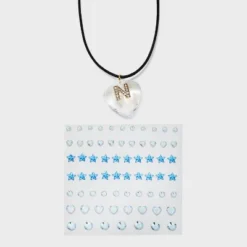 Acrylic Heart With Face Gems Pendant Necklace - Wild Fable™ Clear/Black -Wild Fable Elegant Shop GUEST e37fdb87 6e58 4b74 af1f beba840da892