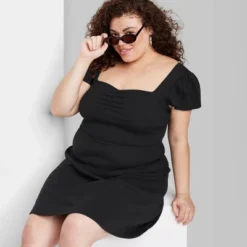 Women's Cap Short Sleeve Fit & Flare Knit Skater Dress - Wild Fable™ -Wild Fable Elegant Shop GUEST e5363af8 56d6 4020 afac a04c27c52466