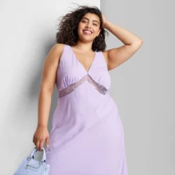 Women's Lace Detail Slip Midi Dress - Wild Fable™ -Wild Fable Elegant Shop GUEST e5a4d8d7 26f8 4797 b305 774e92372918