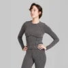 Women's Long Sleeve Corset Seam T-Shirt - Wild Fable™