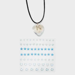 Acrylic Heart With Face Gems Pendant Necklace - Wild Fable™ Clear/Black -Wild Fable Elegant Shop GUEST e8acb748 90fc 43d1 8a41 c05831685ca6