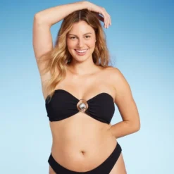 Women's Pucker Textured Center Front Shell Detail Bandeau Bikini Top - Wild Fable™ -Wild Fable Elegant Shop GUEST ea528eff aa69 47e0 b0c3 3b7c170bd43d