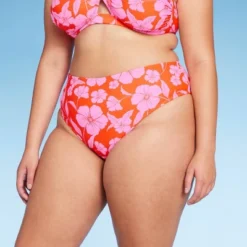 Women's High Leg Extra Cheeky Low-Rise Bikini Bottom - Wild Fable™ Orange/Pink Tropical Print 4 Women's High Leg Extra Cheeky Low-Rise Bikini Bottom - Wild Fable™ Orange/Pink Tropical Print -Wild Fable Elegant Shop GUEST ee681f11 e039 4acc 9ace ba724255f4a7