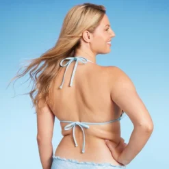 Women's Lace Detail Triangle Bikini Top - Wild Fable™ Blue -Wild Fable Elegant Shop GUEST ef5378b5 46a3 4daa a29b 5f09ec9fb198