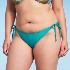 Women's Side-Tie Cheeky Bikini Bottom - Wild Fable™ Green -Wild Fable Elegant Shop GUEST efe6a010 1959 41ce 86f5 53ac5d7a308b