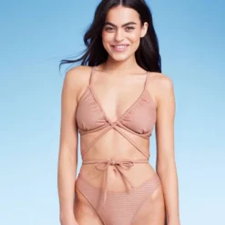 Women's Strappy Underwire Bikini Top - Wild Fable™ Brown Lurex -Wild Fable Elegant Shop GUEST f1927e3f 34dc 4151 b6c9 d806a5a38a74