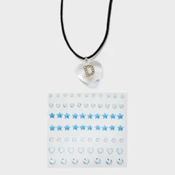 Acrylic Heart With Face Gems Pendant Necklace - Wild Fable™ Clear/Black -Wild Fable Elegant Shop GUEST f25f0c14 a693 4f50 b334 54ccdfe31262