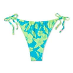 Women's Adjustable Coverage Bikini Bottom - Wild Fable™ Blue/Green Tropical Print -Wild Fable Elegant Shop GUEST fa23d8f8 71bf 4d03 90fb 9049c3359d87