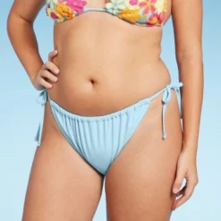 Women's Side-Tie Low-Rise High Leg Adjustable Bikini Bottom - Wild Fable™ Blue 2 Women's Side-Tie Low-Rise High Leg Adjustable Bikini Bottom - Wild Fable™ Blue -Wild Fable Elegant Shop GUEST faf78473 1eb6 4b9c a249 d1eadc200643