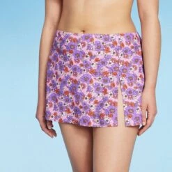 Women's Side-Slit Skirt Swimsuit Cover Up - Wild Fable™ Purple Floral Print 2 Women's Side-Slit Skirt Swimsuit Cover Up - Wild Fable™ Purple Floral Print -Wild Fable Elegant Shop GUEST fe99e684 895a 494d aeaa 0b3c5212dbec